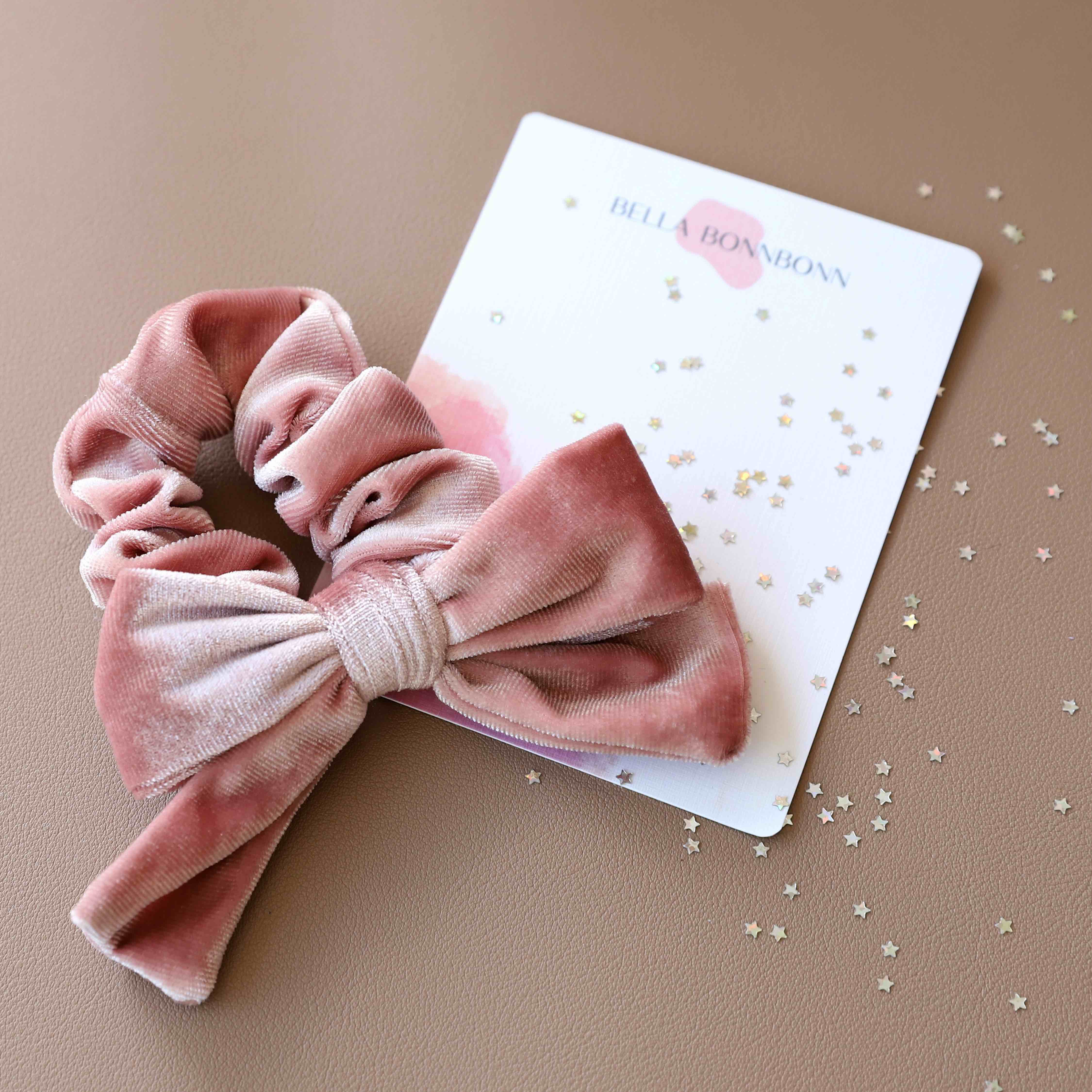 Pink Velvet Scrunchie